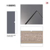 V-Line® Grooved Flush Door V021 - Premium Primed - Six Colour Options