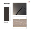 V-Line® Grooved Flush Door V004 - Premium Primed - Six Colour Options