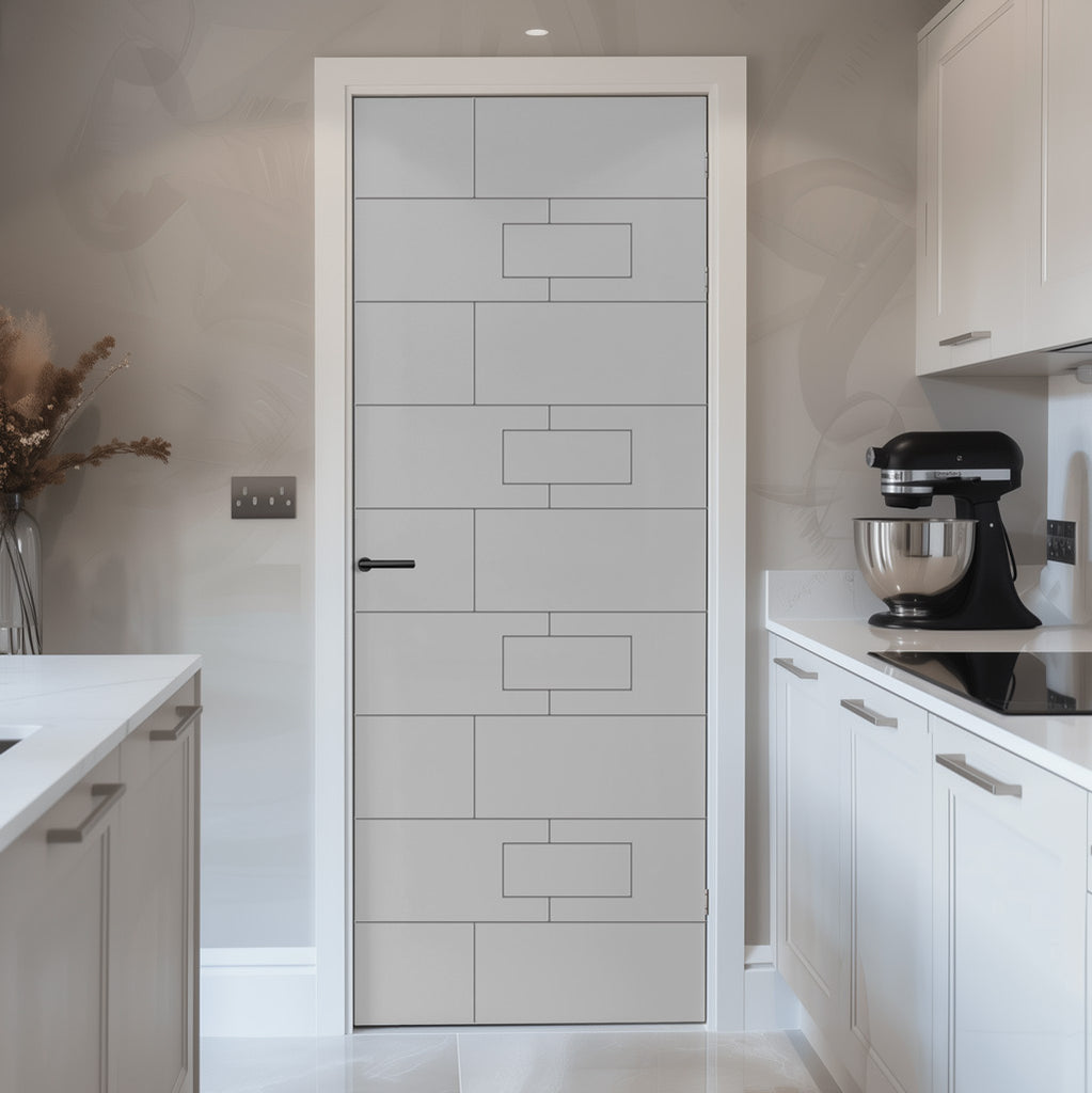 V-Line® Grooved Flush Door V022 - Premium Primed - Six Colour Options