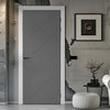V-Line® Grooved Flush Door V070 - Premium Primed - Six Colour Options