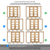 OakRoom Divider - Vancouver 4 Pane Clear Glass Prefinished Door Pair with Full Glass Sides