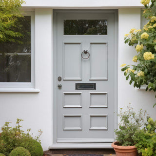 Image: External Victorian Bronte Made to Measure Front Door - 45mm Thick - Six Colour Options - Toughened Double Glazing