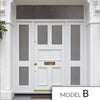 Exterior Victorian Arran 2L 3P Front Door with Two Sidelights & Transom - Customisable: Size, Colour, Glass and Sidelight Options