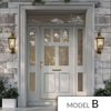 External Victorian Gaskell 5L 2P Front Door with Two Sidelights & Transom - Customisable: Size, Colour, Glass and Sidelight Options