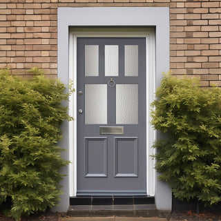 Image: External Victorian Gaskell Made to Measure Front Door - 57mm Thick - Seven Colour Options - Toughened Double Glazing - 5 Pane