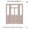 Exterior Victorian Nightingale 3L 2P Front Door with Two Sidelights - Customisable: Size, Colour, Glass and Sidelight Options