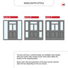 Exterior Victorian Nightingale 3L 2P Front Door with Two Sidelights - Customisable: Size, Colour, Glass and Sidelight Options