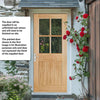 Cottage 4L Exterior Oak Door - Clear Double Glazing
