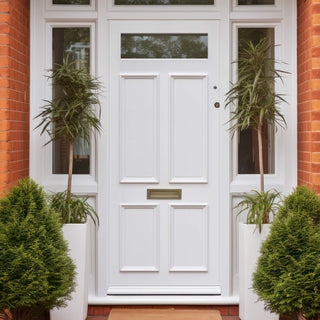 Image: Exterior Victorian Nightingale Made to Measure Front Door - 57mm Thick - Six Colour Options - Toughened Double Glazing - 1 Pane