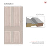 Made to Measure Exterior Colonial 4 Panel Front Door - 45mm Thick - Seven Colour Options