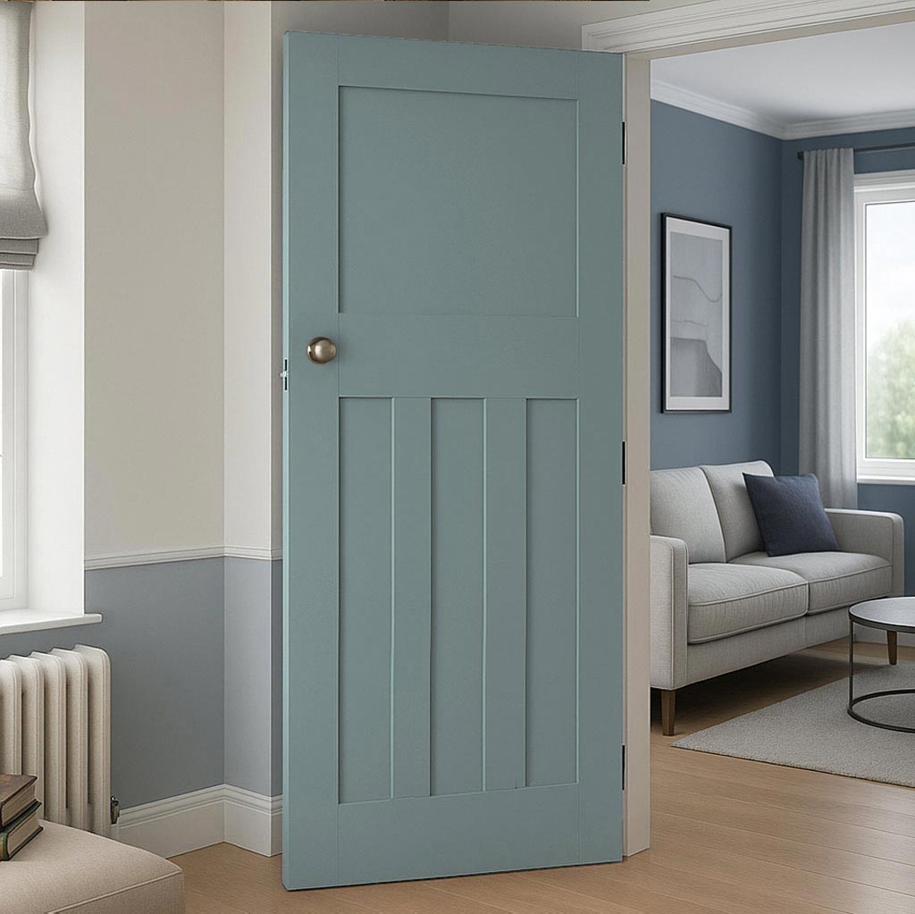 UK Made to Measure - Wilton 1930' Panel Interior Door  - Premium Primed - 7 Colour Options