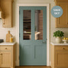 UK Made to Measure - Millgate Victorian 2L Interior Door - Clear Reeded  Glass - Premium Primed - 7 Colour Options