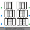 BlackRoom Divider - Astoria Clear Glass Prefinished Door Pair with Full Glass Sides