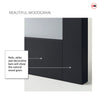 Urban Deco® Solid Wood Internal Door UK Made - Clear Glass - Shadow Black Premium Primed - Bespoke Sizes