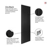 J B Kind Laminates Aria Black Internal Door - Prefinished