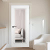 Blenheim White Primed Internal Door - Clear Bevelled Glass