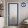 UK Made to Measure - Redford 1L Interior Door - Frosted Glass - Premium Primed - 7 Colour Options