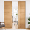 Carini 7P Oak Double Absolute Evokit Pocket Door - Prefinished