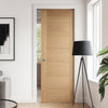 Carini 7P Oak Single Evokit Pocket Door - Unfinished