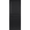 Sliding Top Mounted Black Folding Track & Double Door - Industrial City Black Panel Internal Door - Prefinished