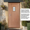 Cottage External Hardwood Front Door and Frame Set - Bevelled Double Glazed