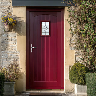 Image: Cottage External Hardwood Front Door and Frame Set - Bevelled Double Glazed