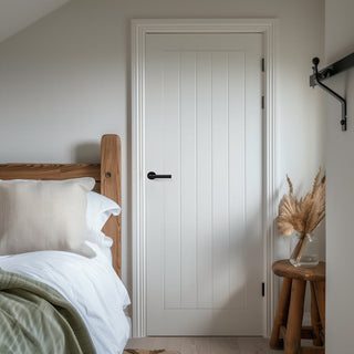 Image: Fire Rated Internal Door - Cottage White Door - Laminated - Prefinished