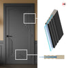 Urban Deco® Solid Wood Internal Door UK Made - Stormy Grey Premium Primed - Bespoke Sizes