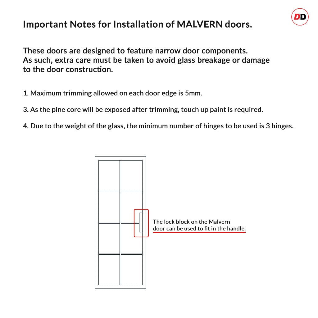 Top Mounted Black Sliding Track & Double Door Malvern Black Primed I