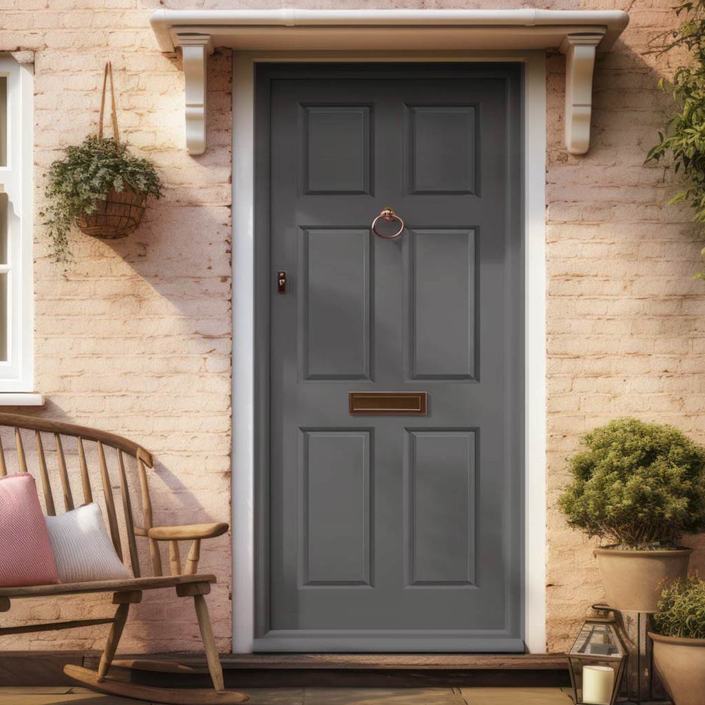 Made to Measure External Colonial 6 Panel Front Door - 45mm Thick - Seven Colour Options