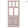 External Victorian Gaskell Made to Measure Front Door - 45mm Thick - Seven Colour Options - Toughened Double Glazing - 5 Pane