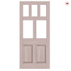External Victorian Gaskell Made to Measure Front Door - 57mm Thick - Seven Colour Options - Toughened Double Glazing - 5 Pane