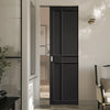 Greenwich Panel Black Painted Absolute Evokit Single Pocket Door - Prefinished