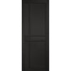 Sliding Top Mounted Black Folding Track & Double Door - Greenwich Panel Black Painted Internal Door - Prefinished