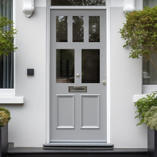Image: External Victorian Gaskell Made to Measure Front Door - 45mm Thick - Six Colour Options - Toughened Double Glazing - 5 Pane