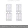 ThruEasi Room Divider - Lincoln 3 Pane White Clear Glass Unfinished Door with Single Side