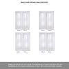 ThruEasi Room Divider - Lincoln 3 Pane White Clear Glass Unfinished Door with Single Side