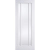 ThruEasi Room Divider - Lincoln 3 Pane White Clear Glass Unfinished Door with Single Side