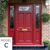 Exterior Victorian Nightingale 1L 4P Door with Two Sidelights - Customisable: Size, Colour, Glass and Sidelight Options