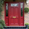 Exterior Victorian Nightingale 1L 4P Door with Two Sidelights - Customisable: Size, Colour, Glass and Sidelight Options