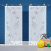 Double Glass Sliding Door - Solaris Tubular Stainless Steel Sliding Track & Octopus 8mm Obscure Glass - Obscure Printed Design