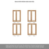 Room Divider - Pattern 10 Oak Clear Glass Unfinished Door with Single Side