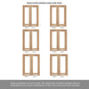 Room Divider - Pattern 10 Oak Clear Glass Unfinished Door with Single Side