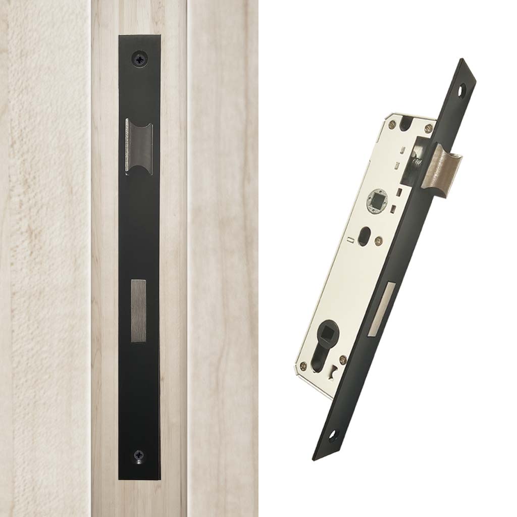 Slim Privacy Bathroom Lock - Matt Black