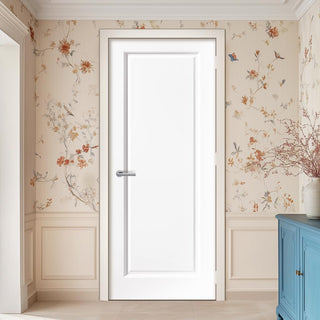 Image: Smooth White Primed 1 Panel Internal Door