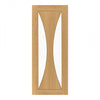 Sorrento Oak Double Absolute Evokit Pocket Door - Prefinished - Clear Glass