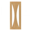 Top Mounted Black Sliding Track & Door - Sorrento Oak Door - Clear Glass - Prefinished