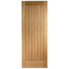 Premium Single Sliding Door & Wall Track - Suffolk Essential Oak Door - Unfinished