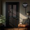 UK Made to Measure - Millgate Victorian 2L Interior Door - Tinted Glass - Premium Primed - 7 Colour Options
