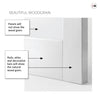 Urban Deco® Solid Wood Internal Door UK Made - Cloud White Premium Primed - Bespoke Sizes